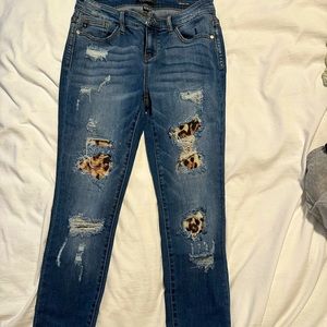 Judy Blue Leopard Patch Jeans